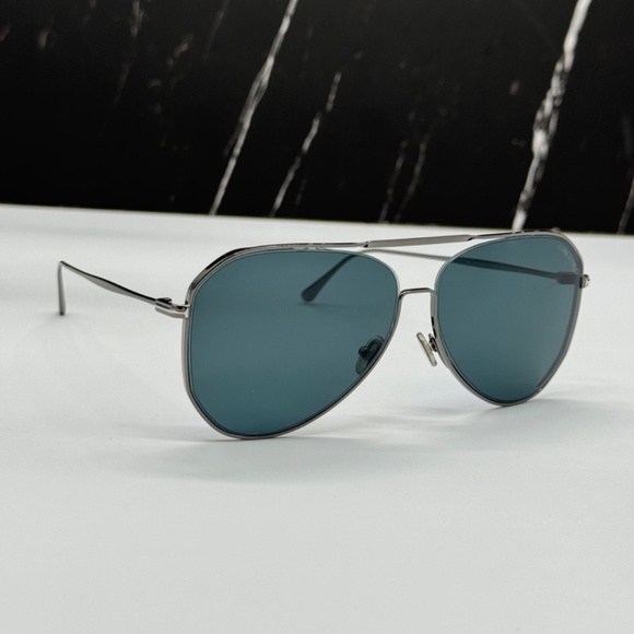 NEW TOM FORD TF853 12V UNISEX AVIATOR SUNGLASSES TOM FORD CHARLES-02 FT0853/S - Picture 5 of 11